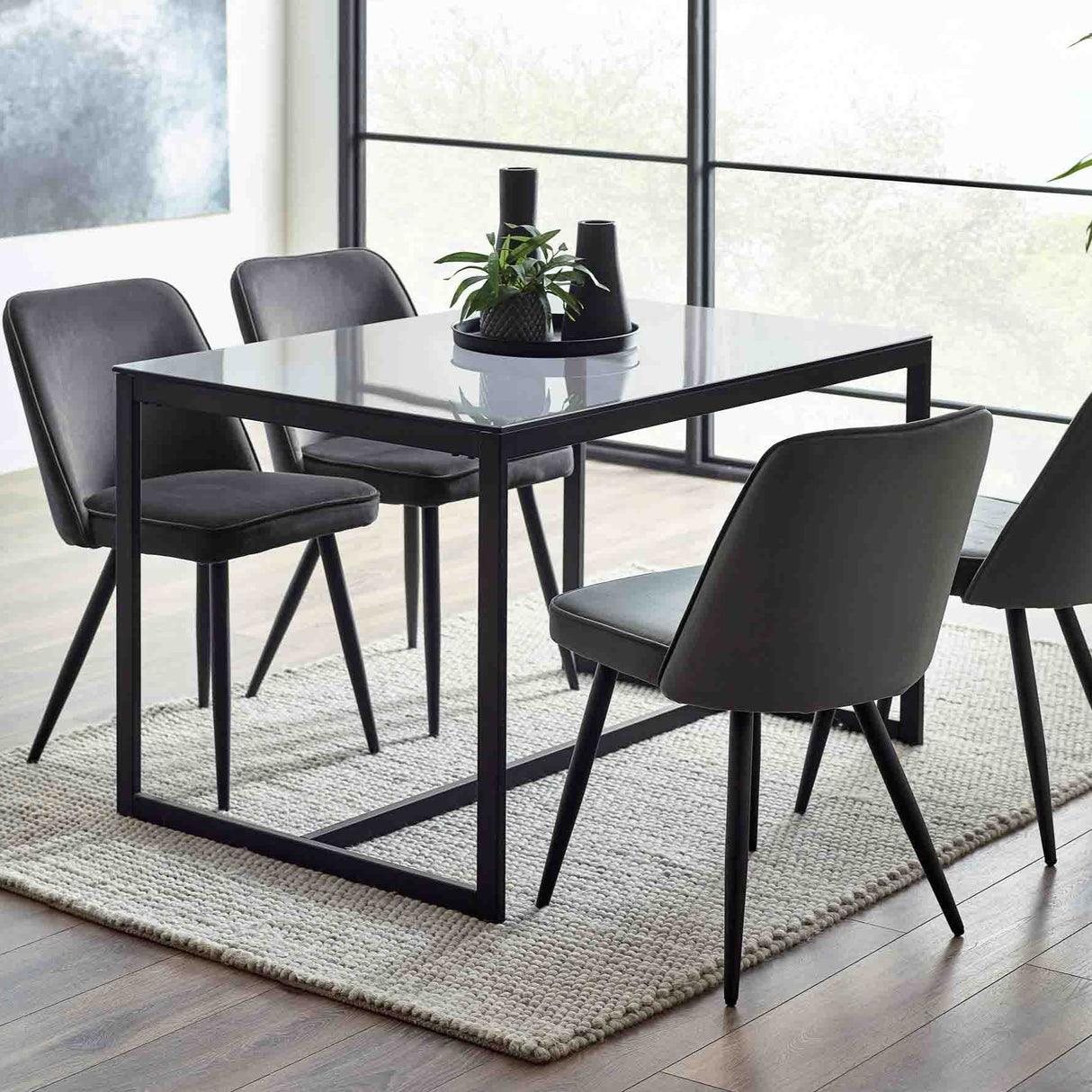 Julian Bowen Dining Chairs Burgess Dining Chairs - Grey - Sold in pairs