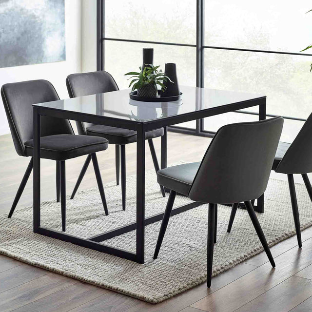 Julian Bowen Dining Chairs Burgess Dining Chairs - Grey - Sold in pairs