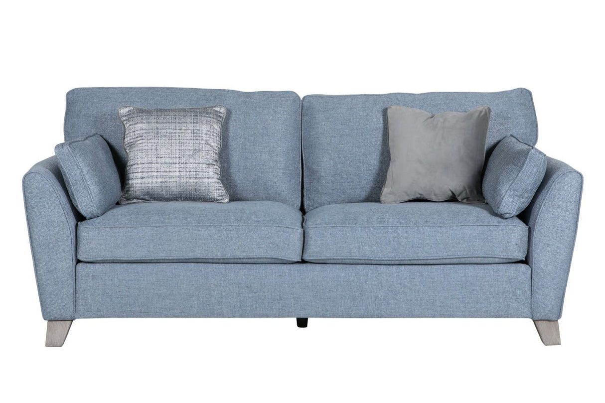 Vida Living 3 Seater Sofa Cantrell Blue 3 Seater Sofa