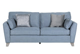 Vida Living 3 Seater Sofa Cantrell Blue 3 Seater Sofa