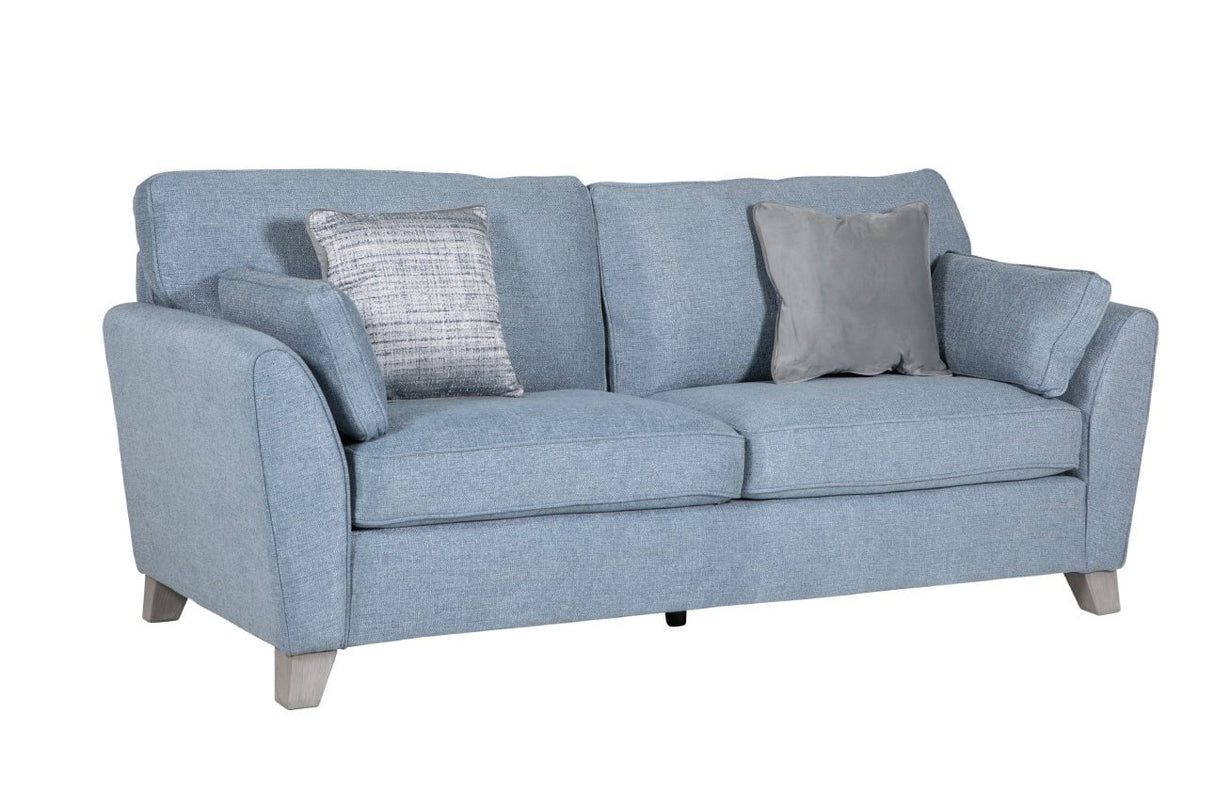 Vida Living 3 Seater Sofa Cantrell Blue 3 Seater Sofa