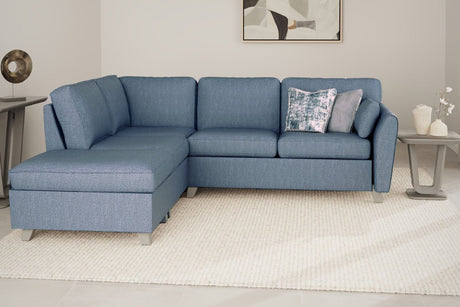 Vida Living Corner Sofa Cantrell Blue LHF Corner Sofa