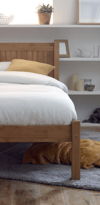 Limelight Capricorn Bed Frame Small Double (120cm) Capricorn Pine Finished Wooden Bed