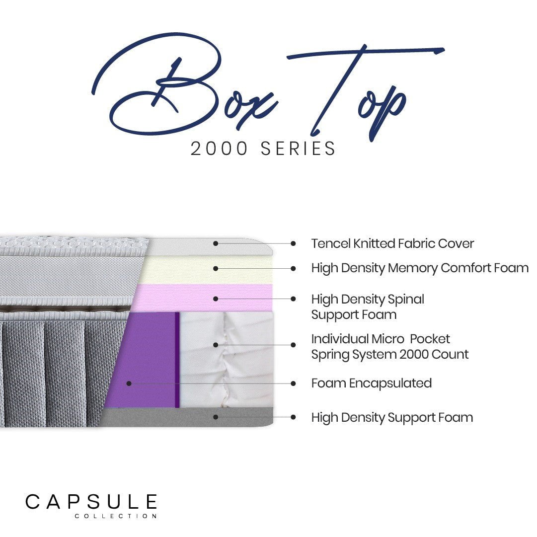 Julian Bowen Roll Packed Mattress Capsule 2000 Box Top Mattress - Julian Bowen