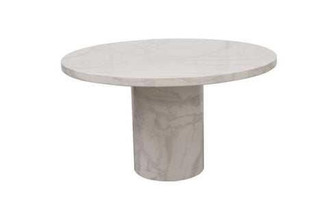 Vida Living Dining Table Carra 130cm Dining Table Round Bone White