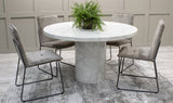 Vida Living Dining Table Carra 130cm Dining Table Round Bone White