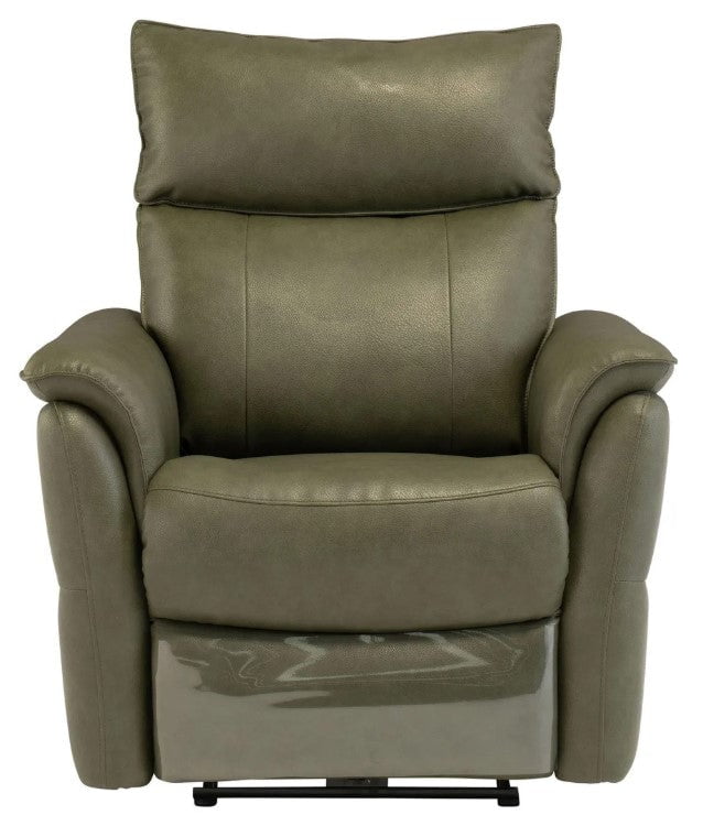 Earth Collection Reclining Chair Cerano Vintage Green Faux Leather Electric Recliner Armchair