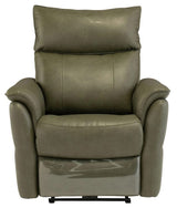Earth Collection Reclining Chair Cerano Vintage Green Faux Leather Electric Recliner Armchair