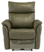 Earth Collection Reclining Chair Cerano Vintage Green Faux Leather Electric Recliner Armchair