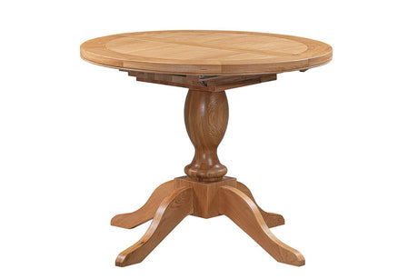 Your Home Style Dining Table Chatterton Oak 100/135 Round Extending Dining Table