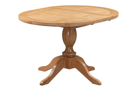 Your Home Style Dining Table Chatterton Oak 100/135 Round Extending Dining Table