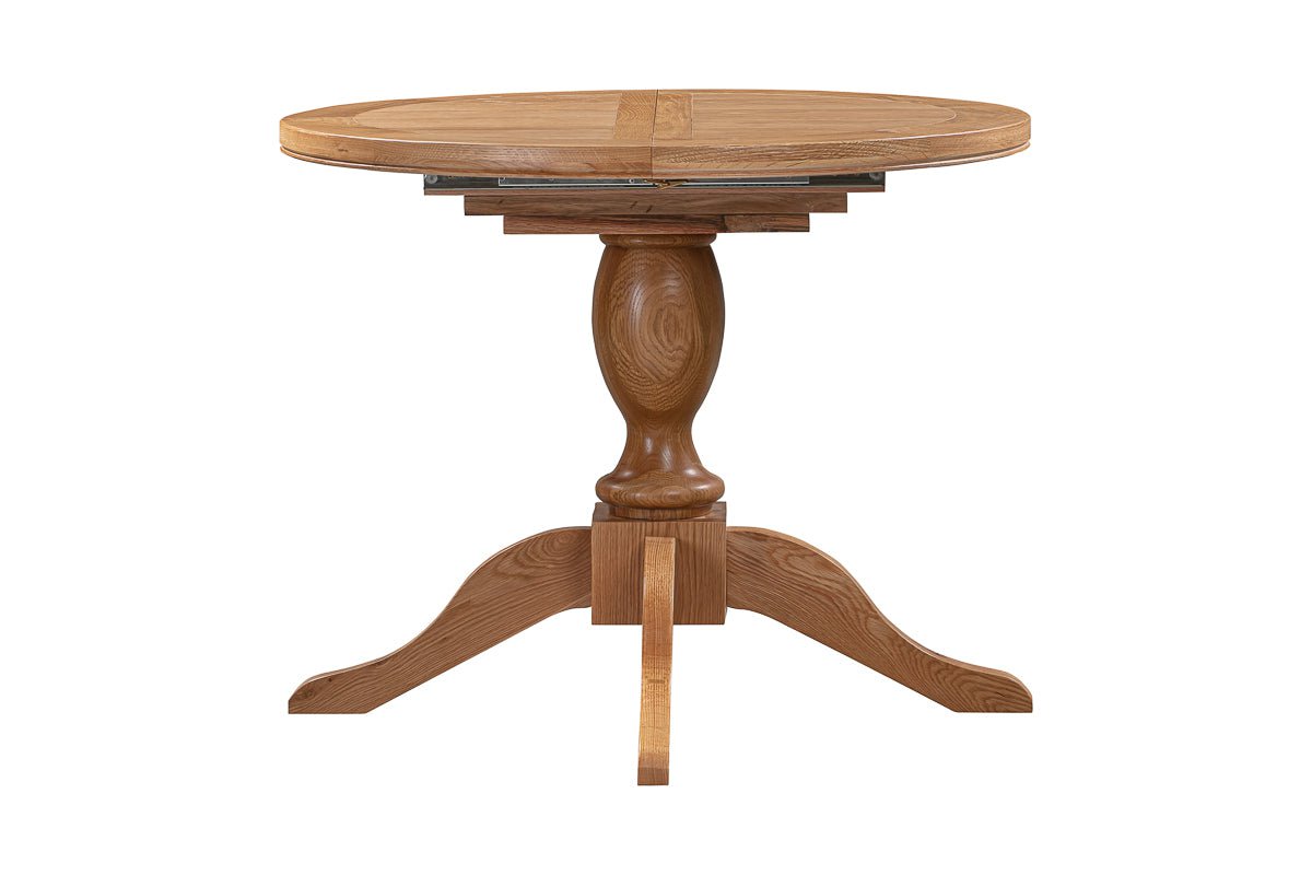 Your Home Style Dining Table Chatterton Oak 100/135 Round Extending Dining Table
