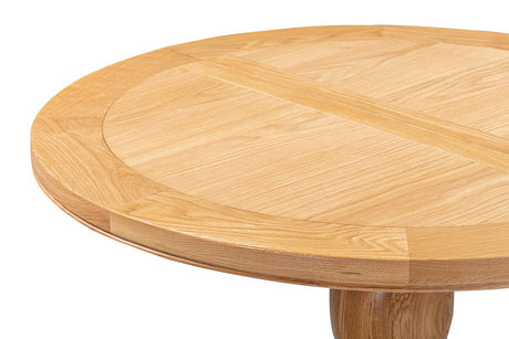 Your Home Style Dining Table Chatterton Oak 100/135 Round Extending Dining Table