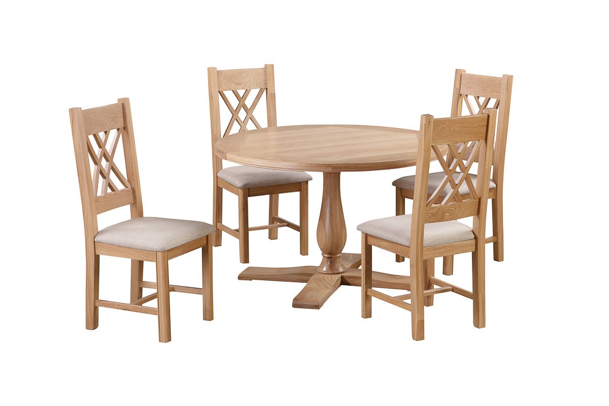 Your Home Style Dining Table Chatterton Oak 120 Round Dining Table