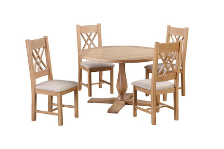 Your Home Style Dining Table Chatterton Oak 120 Round Dining Table