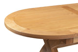 Your Home Style Dining Table Chatterton Oak 180/230 Oval Cross Leg Extending Dining Table