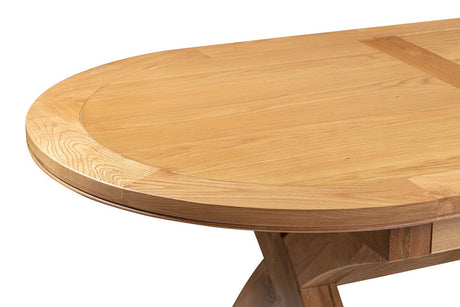 Your Home Style Dining Table Chatterton Oak 180/230 Oval Cross Leg Extending Dining Table