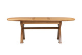 Your Home Style Dining Table Chatterton Oak 180/230 Oval Cross Leg Extending Dining Table