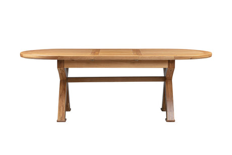 Your Home Style Dining Table Chatterton Oak 180/230 Oval Cross Leg Extending Dining Table
