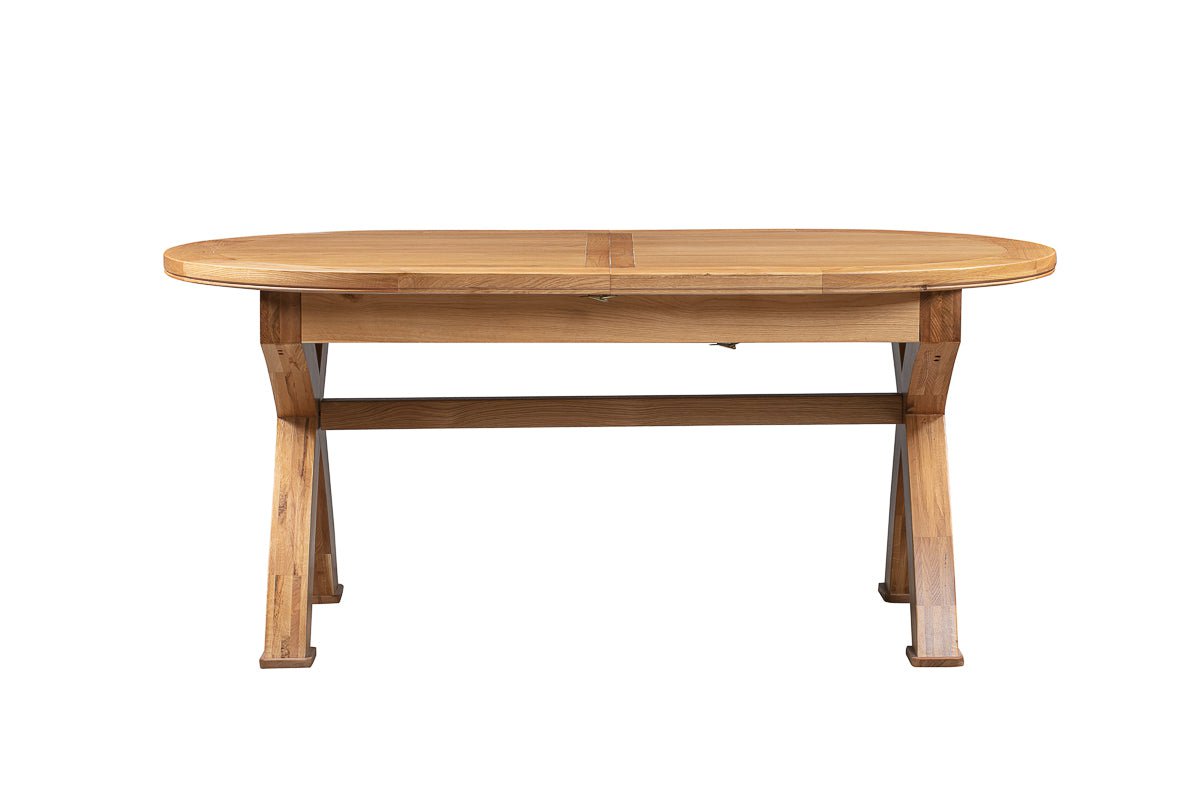 Your Home Style Dining Table Chatterton Oak 180/230 Oval Cross Leg Extending Dining Table