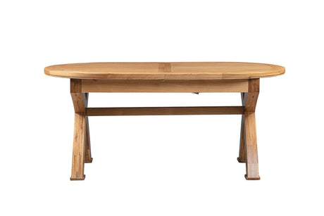 Your Home Style Dining Table Chatterton Oak 180/230 Oval Cross Leg Extending Dining Table