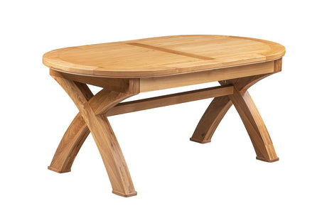 Your Home Style Dining Table Chatterton Oak 180/230 Oval Cross Leg Extending Dining Table