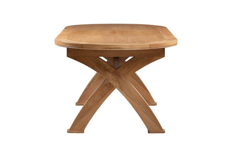 Your Home Style Dining Table Chatterton Oak 180/230 Oval Cross Leg Extending Dining Table