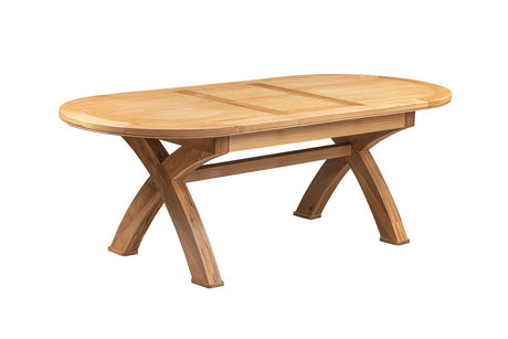 Your Home Style Dining Table Chatterton Oak 180/230 Oval Cross Leg Extending Dining Table