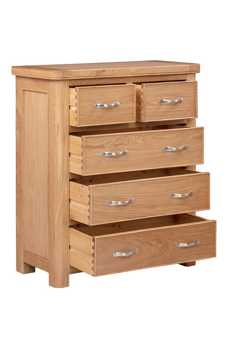 Your Home Style Chest of Drawers Chatterton Oak 2 Over 3 Chest