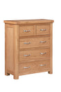 Your Home Style Chest of Drawers Chatterton Oak 2 Over 3 Chest