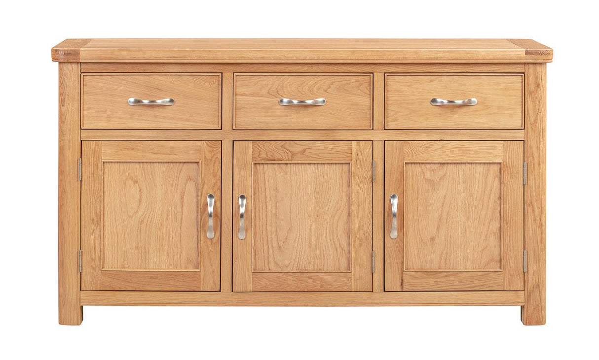 Your Home Style Sideboard Chatterton Oak 3 Door Sideboard
