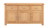 Your Home Style Sideboard Chatterton Oak 3 Door Sideboard