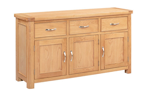 Your Home Style Sideboard Chatterton Oak 3 Door Sideboard
