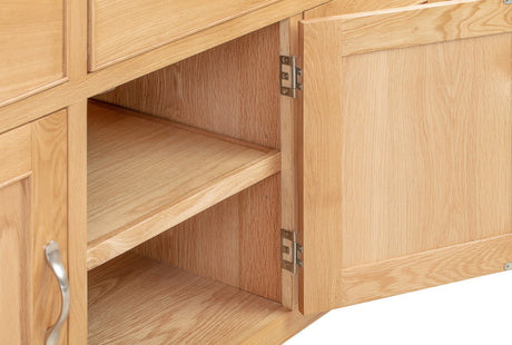 Your Home Style Sideboard Chatterton Oak 3 Door Sideboard