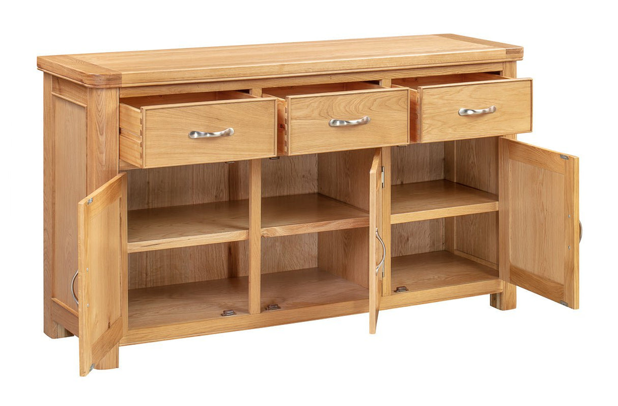 Your Home Style Sideboard Chatterton Oak 3 Door Sideboard