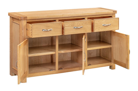 Your Home Style Sideboard Chatterton Oak 3 Door Sideboard