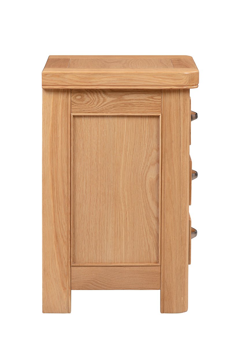 Your Home Style Bedside Chatterton Oak Bedside with 3 Drawers