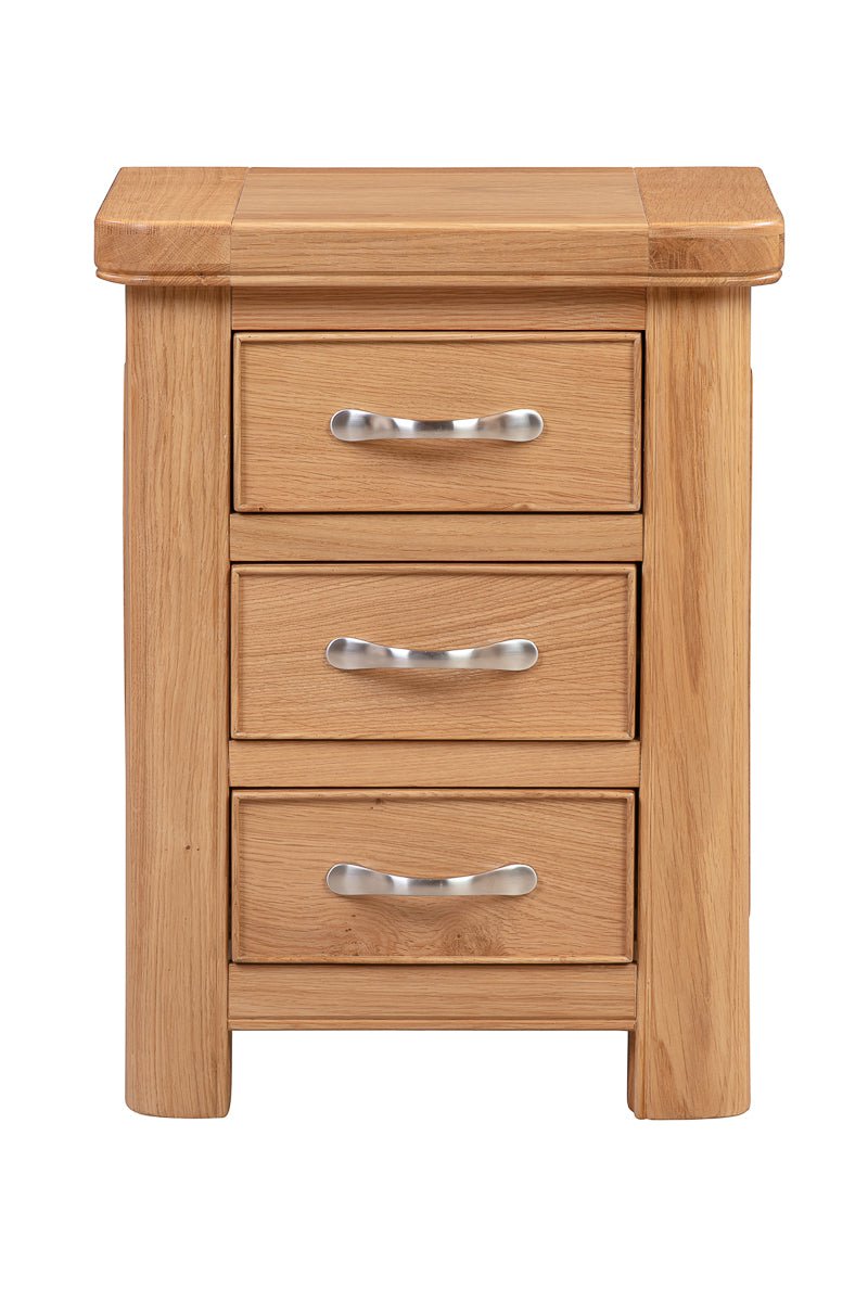 Your Home Style Bedside Chatterton Oak Bedside with 3 Drawers