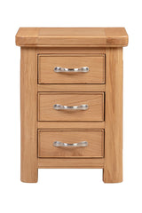 Your Home Style Bedside Chatterton Oak Bedside with 3 Drawers