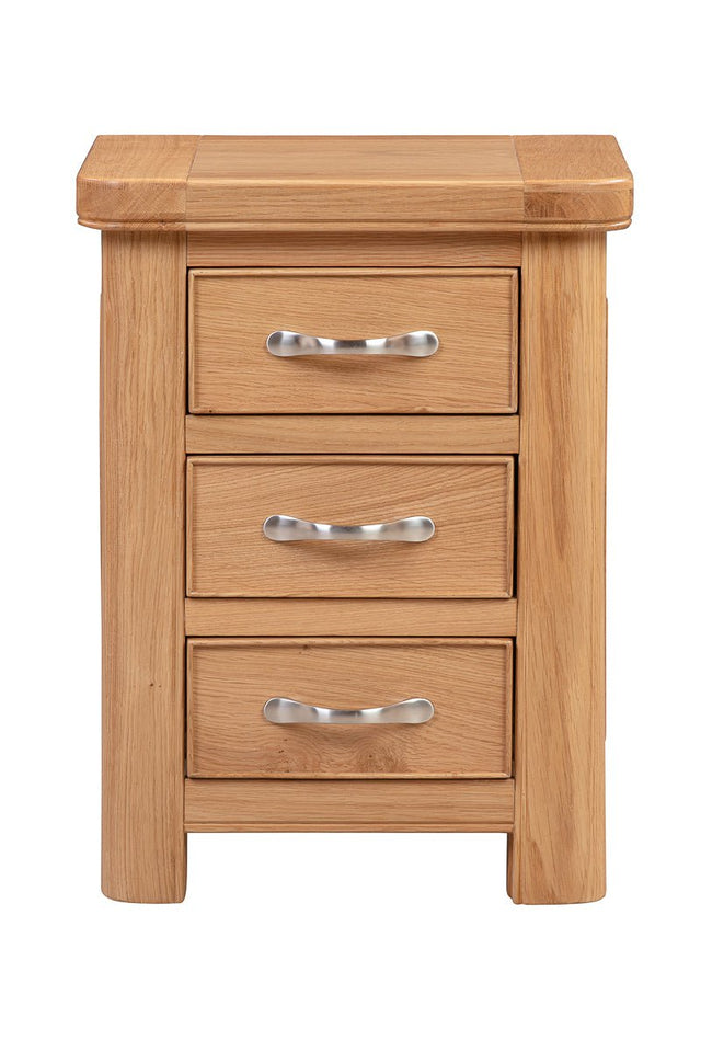 Your Home Style Bedside Chatterton Oak Bedside with 3 Drawers