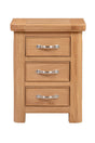 Your Home Style Bedside Chatterton Oak Bedside with 3 Drawers