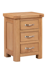 Your Home Style Bedside Chatterton Oak Bedside with 3 Drawers