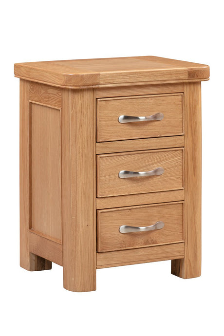 Your Home Style Bedside Chatterton Oak Bedside with 3 Drawers
