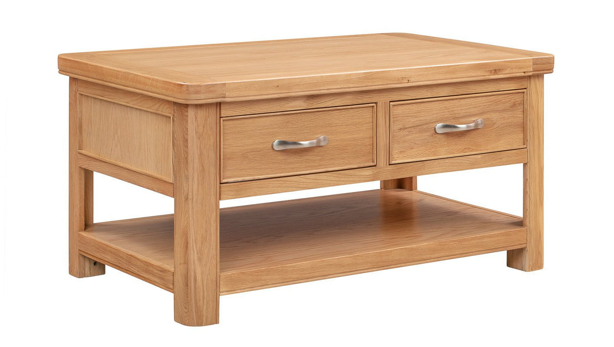 Your Home Style Coffee Table Chatterton Oak Coffee Table with 2 Drawers