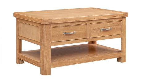 Your Home Style Coffee Table Chatterton Oak Coffee Table with 2 Drawers