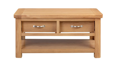 Your Home Style Coffee Table Chatterton Oak Coffee Table with 2 Drawers