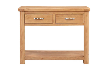 Your Home Style Console Table Chatterton Oak Console Table with 2 Drawers