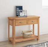 Your Home Style Console Table Chatterton Oak Console Table with 2 Drawers