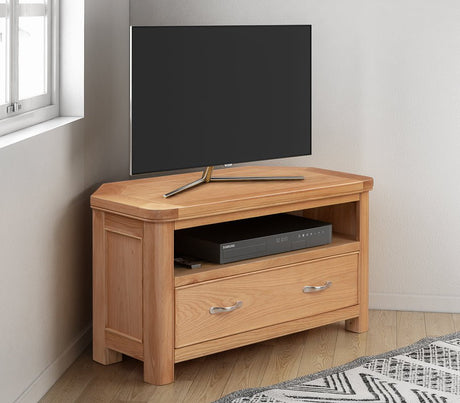 Your Home Style TV Unit Chatterton Oak Corner TV Unit
