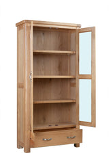 Your Home Style Cabinet Chatterton Oak Display Cabinet with Glass Doors